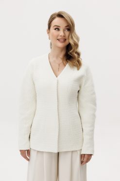 Alternative view of Приталенный жакет из твида с декоративными кнопками